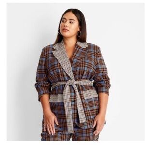 Future Collective with Kahlana Barfield Brown Jacket size 4X